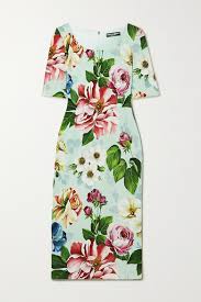 We did not find results for: Dolce Gabbana Short Sleeve Floral Print Cady Dress In Blue Modesens