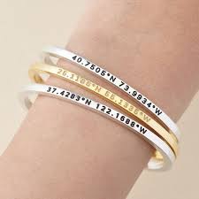 Coordinate Bracelet Latitude Longitude Bracelet Coordinates Gift Christmas Gift For Daughter Coordinates Jewelry Coordinate Bangle
