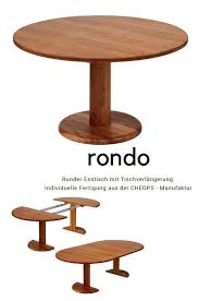 Runder Esstisch Aus Massivem Naturholz Heimische Individuelle Fertigung Aus Der Cheops Manufaktur In Vielen Holzarten Auf Kuche Tisch Tisch Esszimmertisch