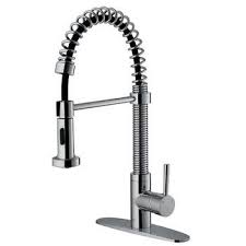 Vigo Pull Out Spray Kitchen Faucet With Deck Plate Chrome Finish Measuring 18 3 4 H With 9 1 2 Spout Reach With Free Shipping Kitchensource Com