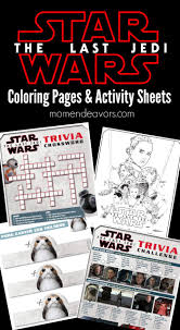 Nine mainstay titles, episodes i through ix, and two spinoff films, rogue one and solo. Star Wars The Last Jedi Trivia Activity Sheets Coloring Pages Mom Endeavors