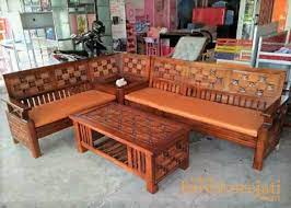 Mebel set kursi tamu jepara jati. Kursi Tamu Sudut Minimalis Kawung Furniture Jati Jepara