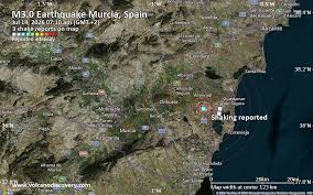 Seismic-like event, possible earthquake, reported few minutes ago near Murcia, Murcia, Spain