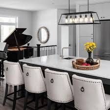They're light weight and look great in my kitchen. White Leather Kitchen Island Stools Instaimage