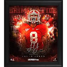 Julio jones football jerseys, tees, and more are at the official online store of the nfl. Julio Jones Alabama Crimson Tide Framed 15 X 17 Stars Of The Game Collage Facsimile Signature