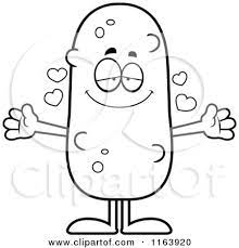 Find more pickle coloring page. Cartoon Of A Loving Pickle Mascot Vector Outlined Coloring Page By Cory Thoman 1163920