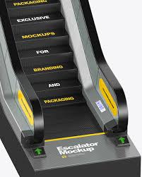 Download Escalator Mockup In Object Mockups On Yellow Images Object Mockups PSD Mockup Templates