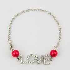 Wholesale Blinking Bracelets For Valentine S Day Love Bracelets Glass Pearl Pearl Beads
