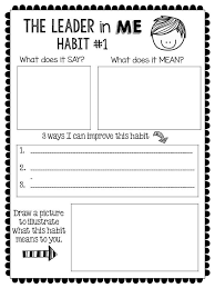The Leader In Me The 7 Habits Of Happy Kids Graphic Organizers One For Each Leader In Me Student Leadership Seven Habits