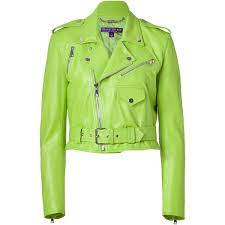 Ralph Lauren Collection Lime Green Glove Leather Davidson Jacket 5 350 Liked On Polyvore Ralph Lauren Jaket