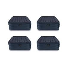 Intex Queen Raised Downy Inflatable Indoor Air Mattress Bed With Pump 4 Pack Downy Inflatable Raised Air Mattress Diy Air Mattress Indoor Air