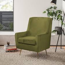 Allmodern Hassler Armchair Reviews Wayfair In 2020 Furniture Modern Furniture Living Room Green Accent Chair