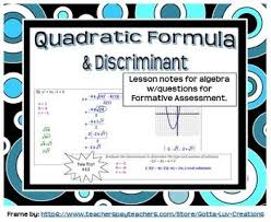 The Quadratic Formula And Discriminant Guided Notes For Algebra Quadratics Quadratic Formula Solving Quadratic Equations