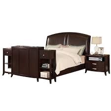 These frames are the best of both a replacement wood bed rails work well with california king mattresses when used with a set of. Tyler Espresso King Bed With Tv Lift