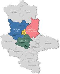 Satellite image of magdeburg, germany and near destinations. Infrastruktur Region