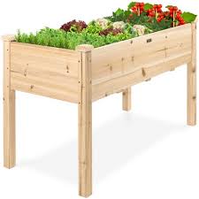 Ergonomic height is friendly to elderly gardeners. Best Choice Products 48x24x30in Raised Garden Bed Elevated Wood Planter Box Stand For Backyard Patio W Bed Liner Target
