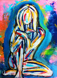 Abstract Figure Acrylic Painting Canvas Art Painting Cool Art Drawings Abstract Painting Acrylic