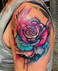 See more ideas about rose tattoo, realistic rose tattoo, rose tattoos. Watercolor Rose Tattoo Get An Inkget An Ink