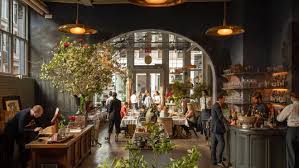 Review La Mercerie Is A Dreamy Luxe Fantasy Of A French Cafe French Cafe Cafe Interior Cafe Interior Design