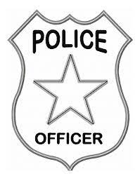 Police Badge Colouring Pages Police Badge Police Officer Badge Police Officer Hat