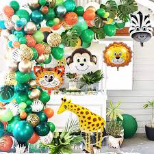 Safari themed baby shower by sabine of sabine's creative touch. Animal Balloons Garland Arch Kit Jungle Safari Theme Party Decor Supplies Favor Kids Boys Birthday Party Baby Shower Decorations Ballons Accessories Aliexpress
