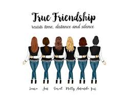 Best Friends Portrait 6 Group Of Friends Print Coworker Etsy Gifts For Coworkers Wall Art Quotes Friendship Quotes