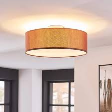 elegante plafondlamp sebatin in lichtbruin plafondlamp slaapkamer lampen slaapkamer plafond verlichting