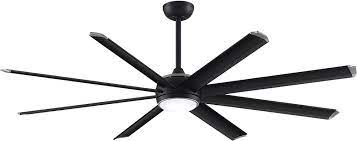 Indoor/outdoor black ceiling fan with wall control. Fanimation Mad7997blw Stellar Custom Black Led Indoor Outdoor Ceiling Fan Fan Mad7997blw