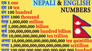 Use translate.com to cover it all. English And Nepali Numbers Lakh In English Million And Billion In Nepali Youtube