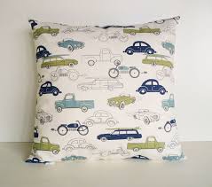Car Pillow Cover Kids Pillow Decorative Pillow Navy Pillow Nursery Pillow Size Choice Decorative Pillows Blue Pillows Red Decorative Pillows