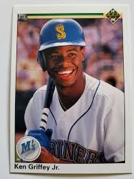 The 1989 ken griffey jr. Ken Griffey Jr Upper Deck 1990 Mlb Trading Card 156 Seattle Mariners Seattlemariners In 2021 Upper Deck Baseball Cards Griffey Jr Ken Griffey Jr