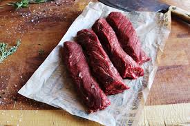 The steak has quite a coarse grain but due to its positioning on the animal does relatively little work and is therefore quite tender. Onglet Steak Neil Powell
