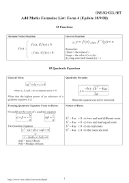 Please fill this form, we will try to respond as soon as possible. Spm Add Maths Formula List Form4