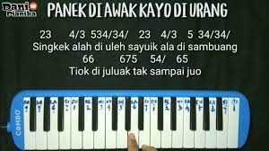 Panek Di Awak Kayo Di Urang Not Pianika Youtube