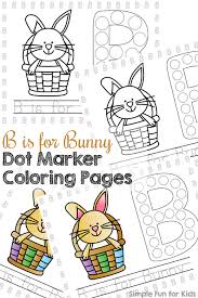 Bunny **download within 24 hrs of purchase image is 8.5 x 11 inches use as many times as you a traceable helps you get your initial composition or line drawing on your surface before you even start. B Is For Bunny Dot Marker Coloring Pages Simple Fun For Kids