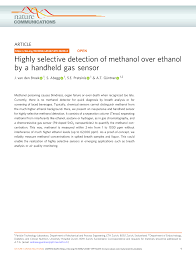 Compare the best carbon monoxide detectors based on price, performance, power, efficiency, and user experience and get the best carbon monoxide so you can select the one that is best suited for you.this carbon monoxide detector is included in our list because it has four different alarm modes. Pdf Highly Selective Detection Of Methanol Over Ethanol By A Handheld Gas Sensor