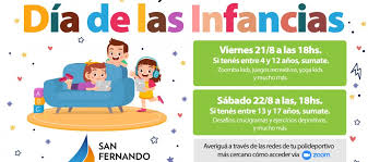 El día de las infancias se celebra en la argentina este domingo 15 de agosto y por tal motivo los principales bancos del país presentaron diferentes promociones para adquirir productos para los más chicos en cuotas con descuentos que pueden llegar hasta el 40% y en cuotas sin interés. Continua La Agenda De Festejos Por El Dia De Las Infancias Por Plataformas Virtuales San Fernando Nuestro