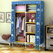 Btac 53 portable closet wardrobe clothes rack storage organizer with shelf black new Single Small Model Closet Organizer Wardrobe Closet Portable Closet Shelves Sturdy Metal Frame Portable Wardrobe Cloth Wardrobe Easy To Assemble C 110cm 45cm 170cm Brigs Com