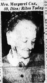 Margaret Emily “Maggie” Thomas Cox (1871-1960)