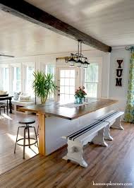 Remodelaholic Diy Built In Breakfast Bar Dining Table Bar Dining Table Diy Dining Room Table Diy Dining Room