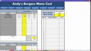 Editable Menu Recipe Cost Spreadsheet Template Restaurant Food Tor Recipe Food Cost Template Food Cost Menu Restaurant Best Templates