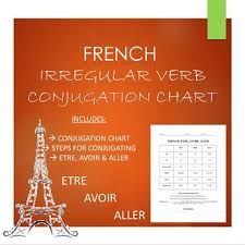 French Irregular Verb Conjugation Chart Etre Avoir Aller