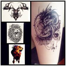 Lion henna tattoo lion tattoo maybe? 3d Black Lion Henna Temporare Tattoo Frauen Korper Kunst Arm Beine Sleeve Tattoo Aufkleber 21x15cm Hirsche Elch Wasserdicht Tatoo Manner Sticker Album Sticker Watertatoo Pigment Aliexpress