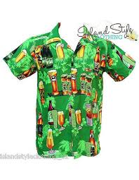 Mens Hawaiian Shirts Green Beer Bottle Stag Party Loud Shirt Luau Party Shirt Hawaiian Shirt Alo Mens Hawaiian Shirts Luau Outfits Bachelor Party Shirts