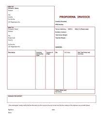 8 Free Proforma Invoice Templates Word Excel Psd