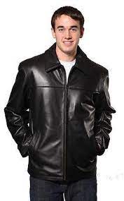 Men S Plain Traditional Zipper Front Leather Jacket With 2 Pockets Butter Soft Leather Leather Jacket Leather Jacket Black Leather Jacket Men