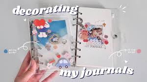 But first, lay the binder down and measure about 1″ around and trim away the excess. Decorating My 6 Ring Binders Youtube