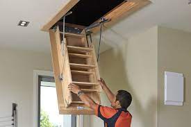 How To Install Attic Stairs Mitre 10 Easy As Attic Stairs Attic Renovation Diy Remodel