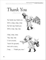 Thank You Poem Fluency Building Read Aloud Poem Printables Read Aloud Thank You Poems Poems