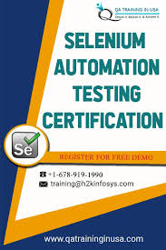 Build Your Career In Selenium Automation Testing Certification Enroll For The Course At H2kinfosys Software Testing Online Training Selenium